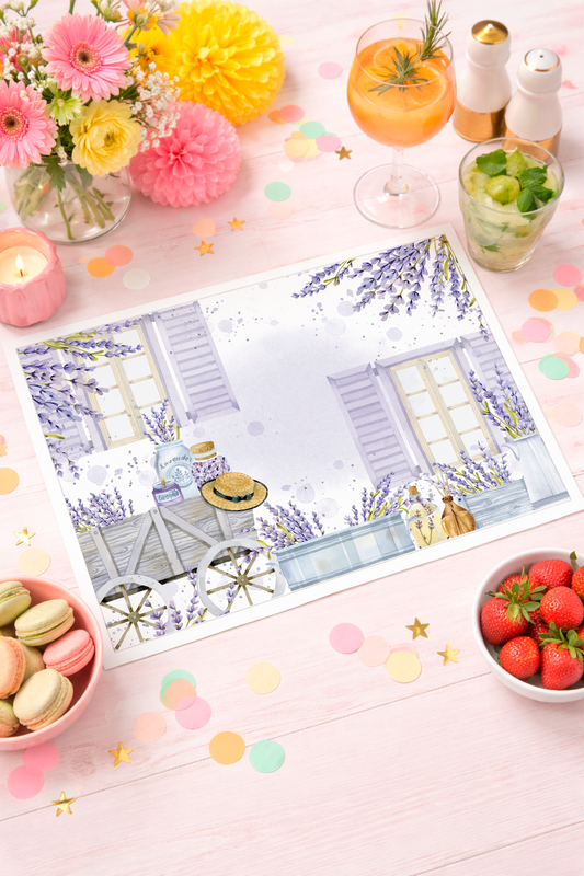 Individuales personalizado para mesa con flores (12u)