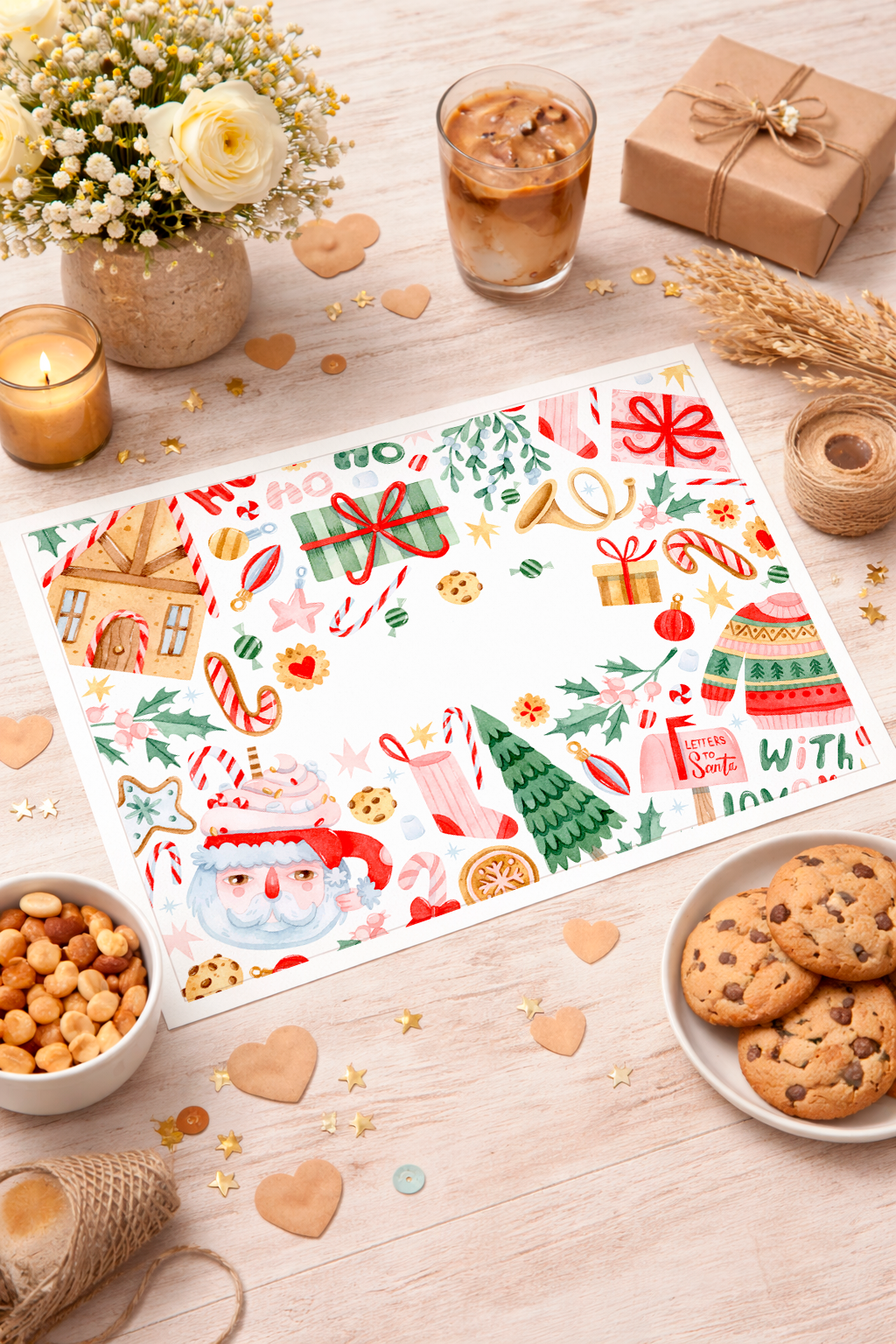 Individuales personalizado para navidad (12u)