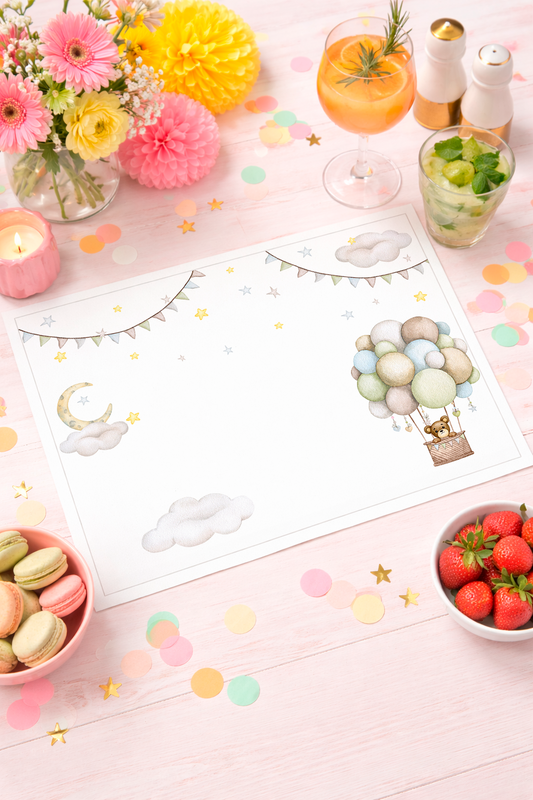Individuales personalizado con ositos (12u)