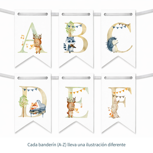 Banderines de animalitos musicales