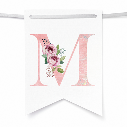 Banderines de Flores Rosadas