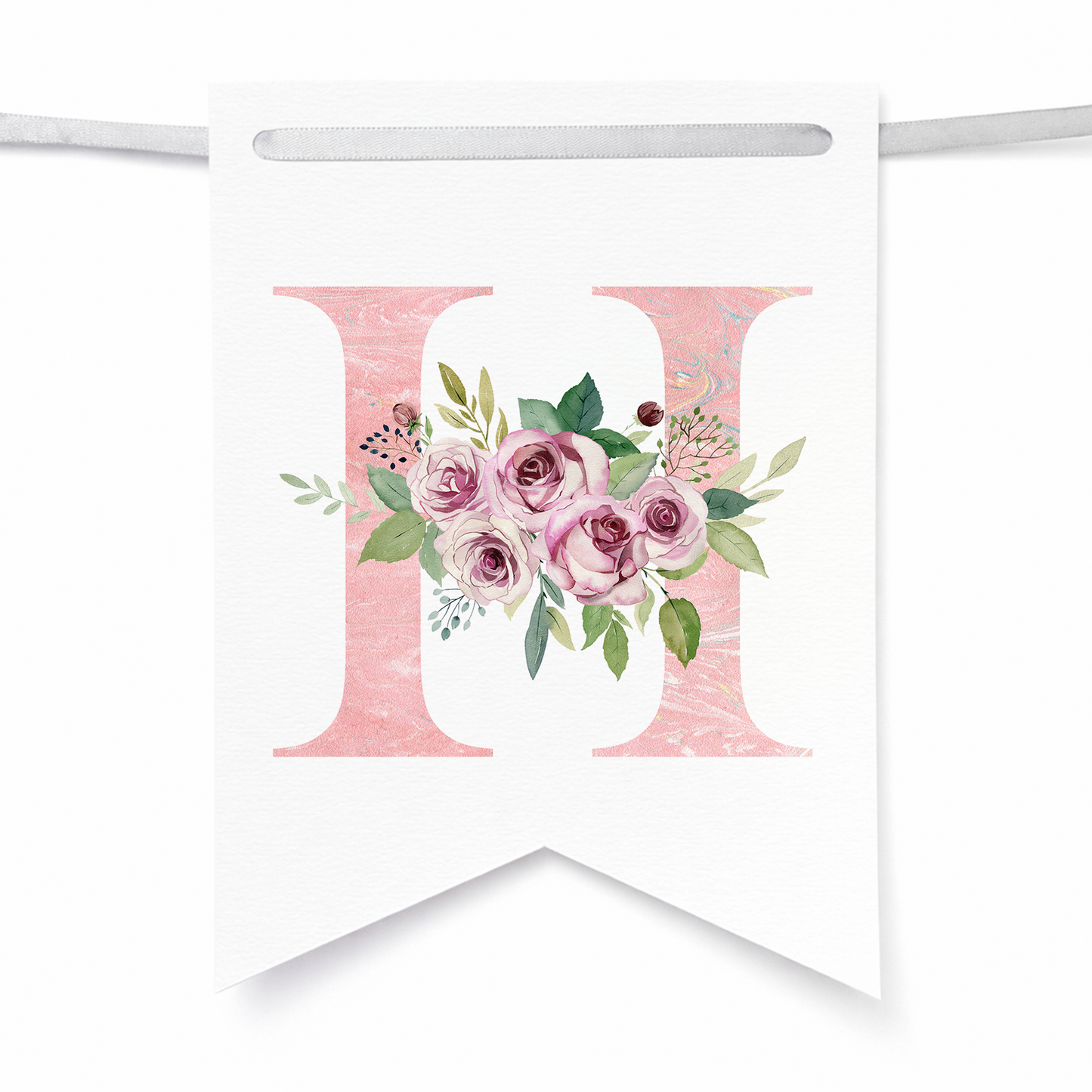Banderines de Flores Rosadas