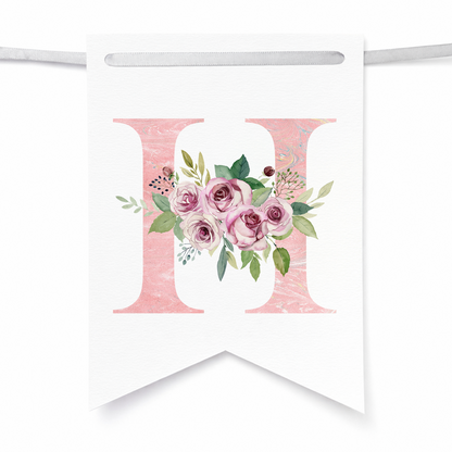 Banderines de Flores Rosadas