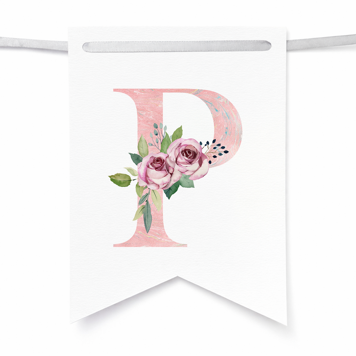 Banderines de Flores Rosadas