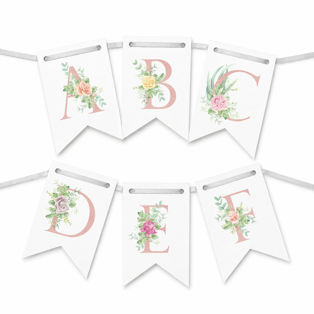 Banderines de Flores de Colores