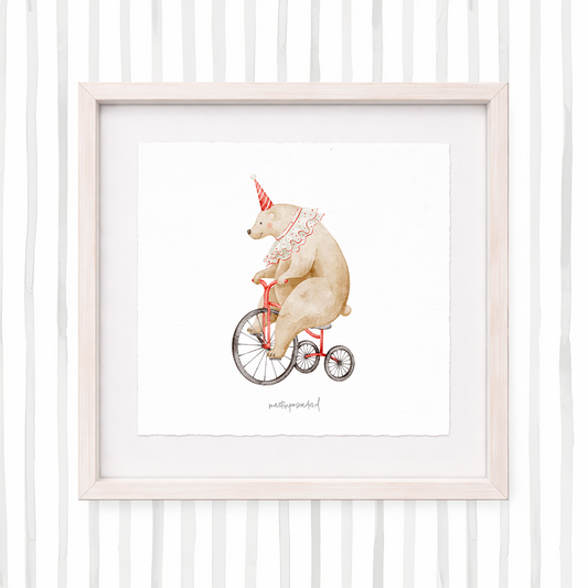 Cuadro con ilustraciones de circo vintage