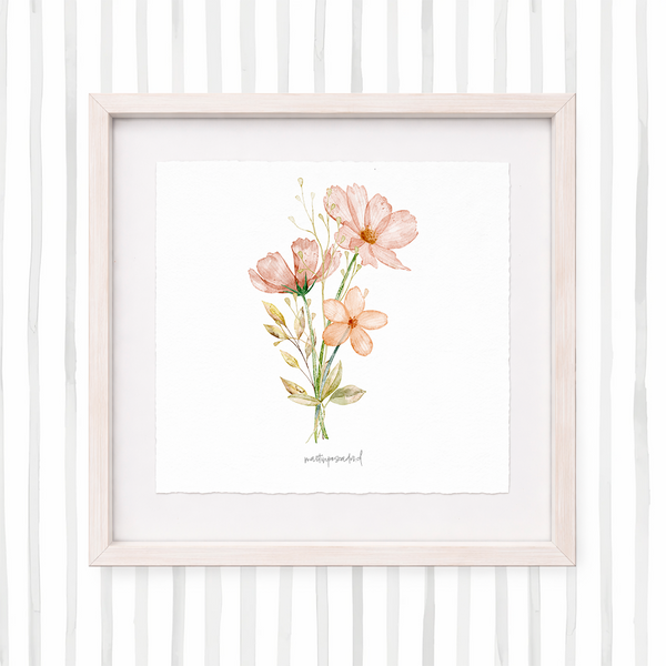 Cuadro con ilustraciones de flores