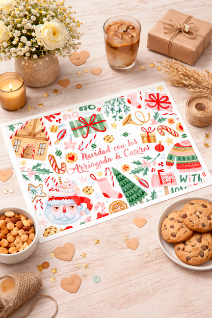 Individuales personalizado para navidad (12u)