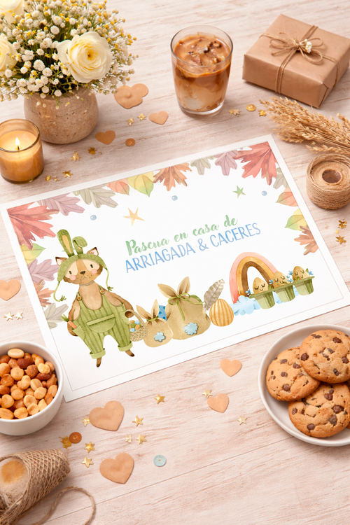 Individuales personalizado para pascua (12u)