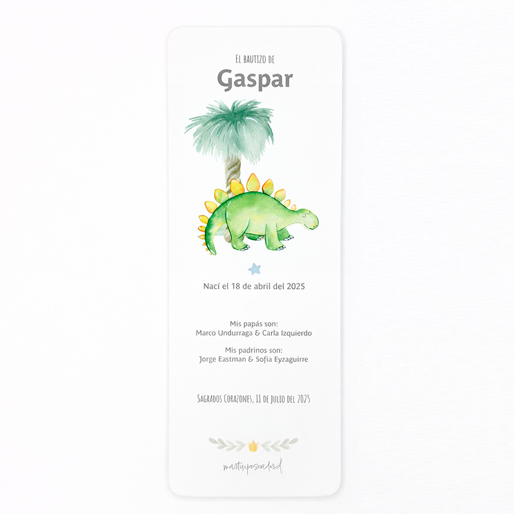 Santito marca páginas de dinosaurios (8u)