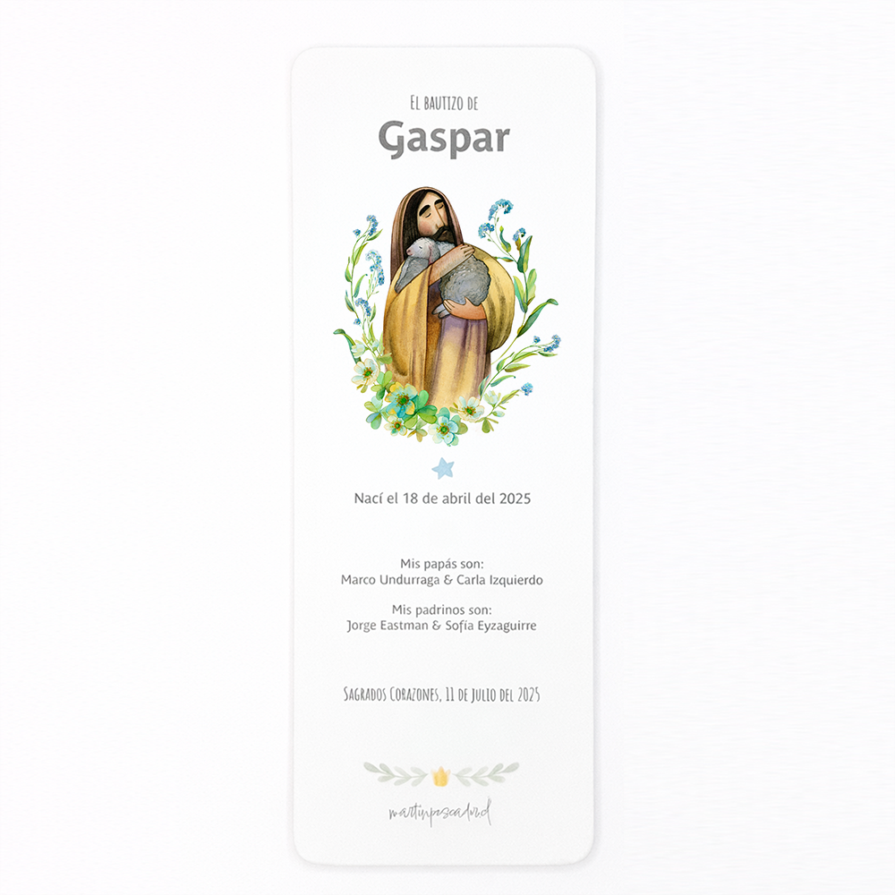 Santito marca páginas con motivos religiosos (8u)