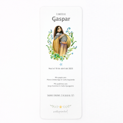 Santito marca páginas con motivos religiosos (8u)