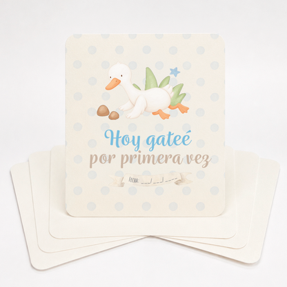 Tarjetas de hitos de desarrollo para niño