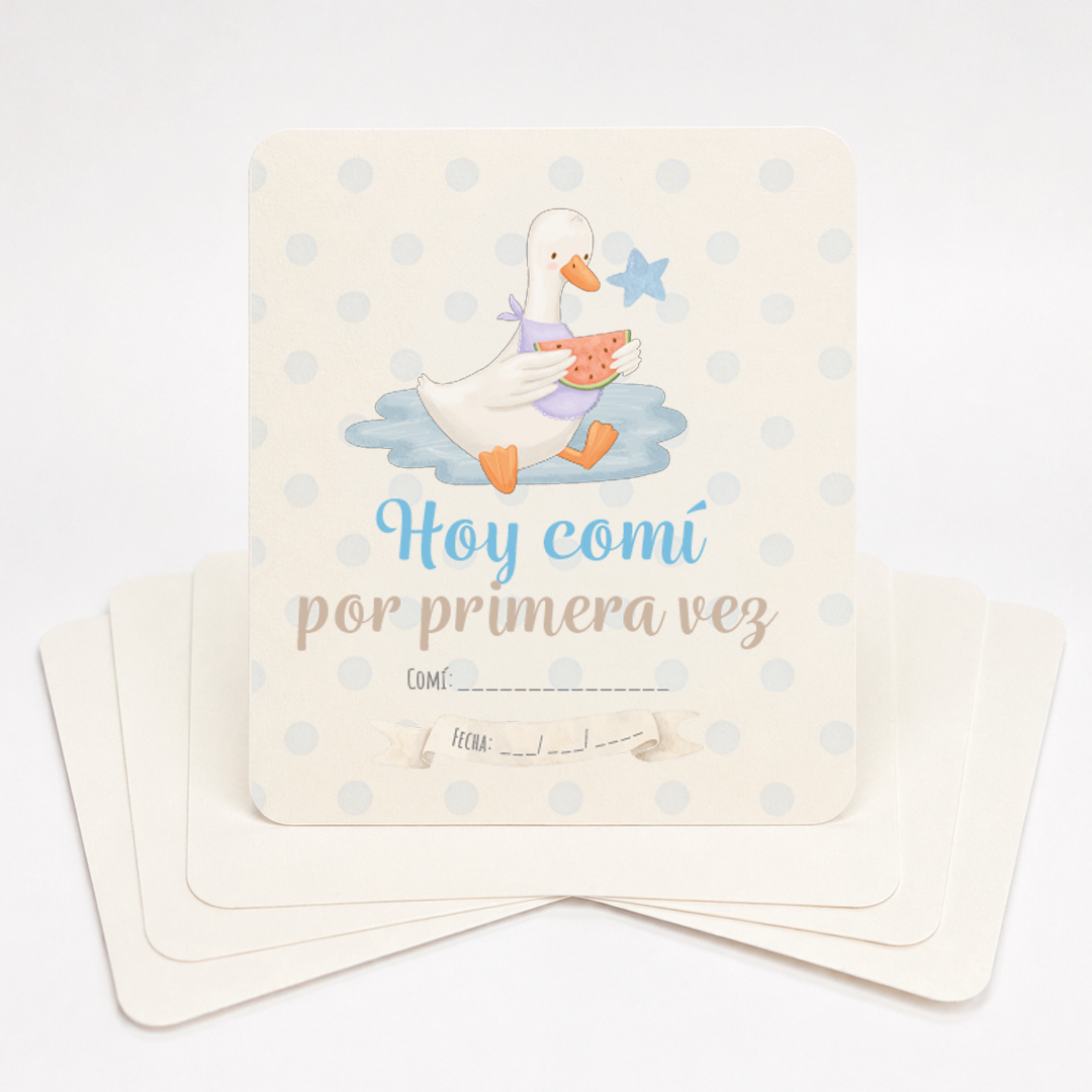 Tarjetas de hitos de desarrollo para niño