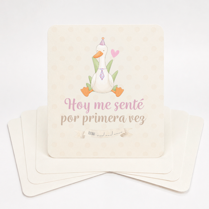 Tarjetas de hitos de desarrollo para niña
