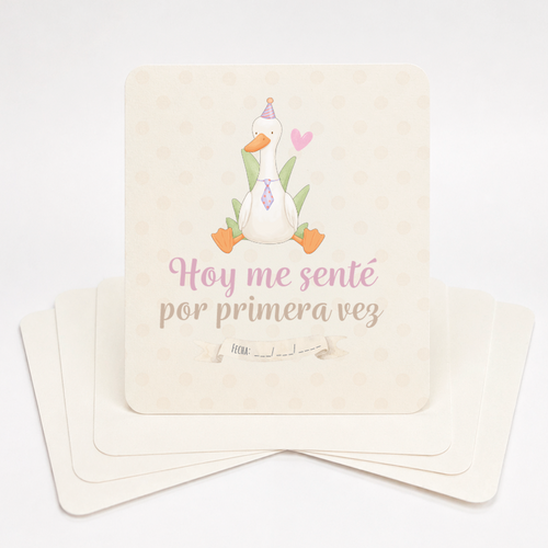 12 Tarjetas de hitos de desarrollo para niña