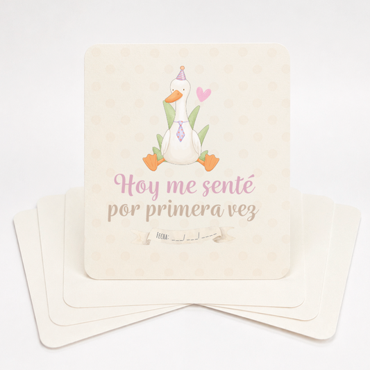 Tarjetas de hitos de desarrollo para niña