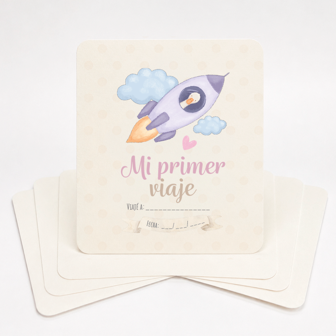 Tarjetas de hitos de desarrollo para niña