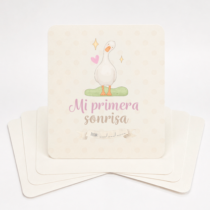 Tarjetas de hitos de desarrollo para niña