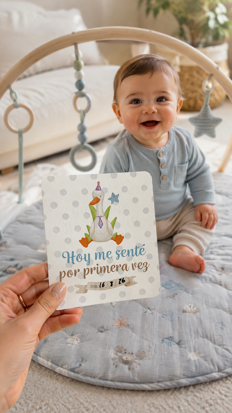 Tarjetas de hitos de desarrollo para niño