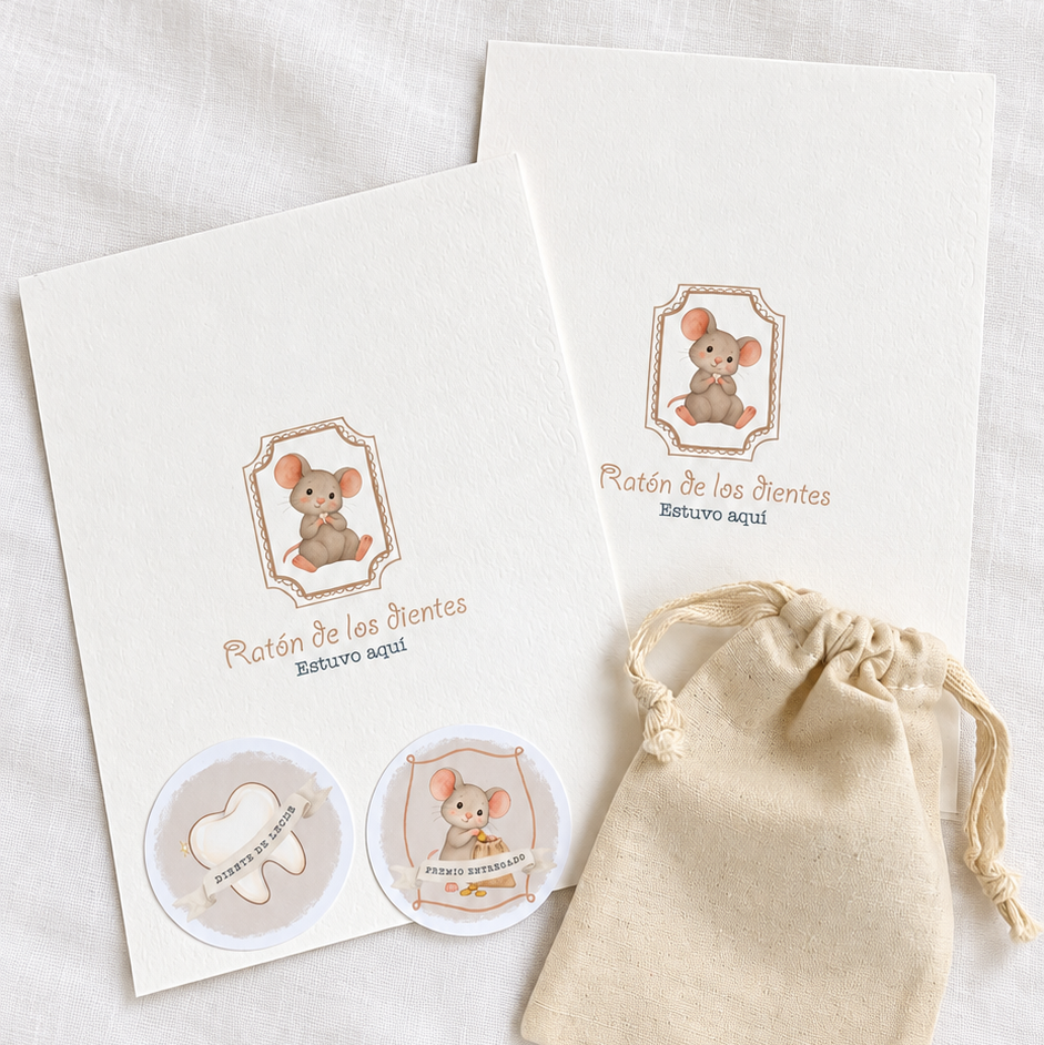 Kit de certificado del ratón de los dientes para niño
