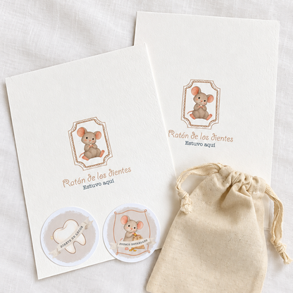 Kit de certificado del ratón de los dientes para niño