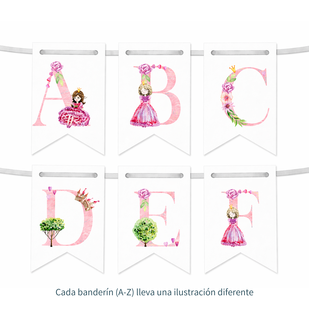 Banderines de princesas