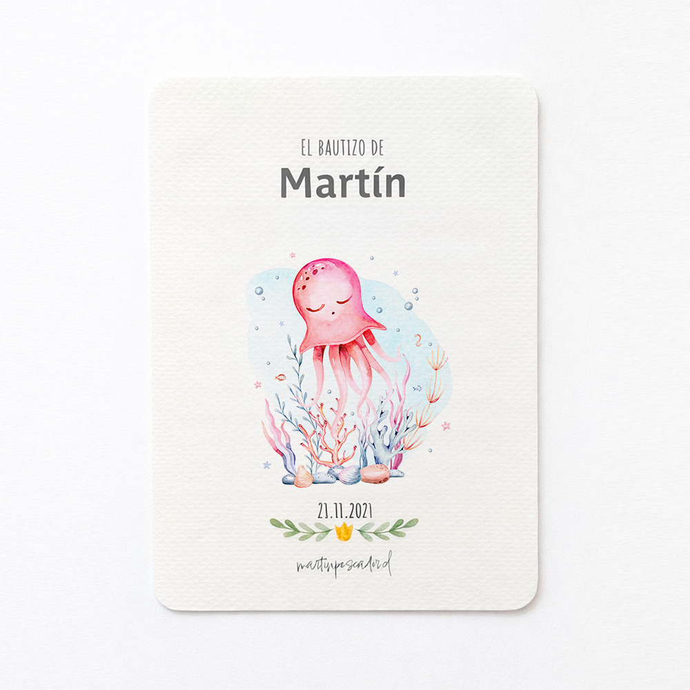 Santitos con motivos marinos (8u)