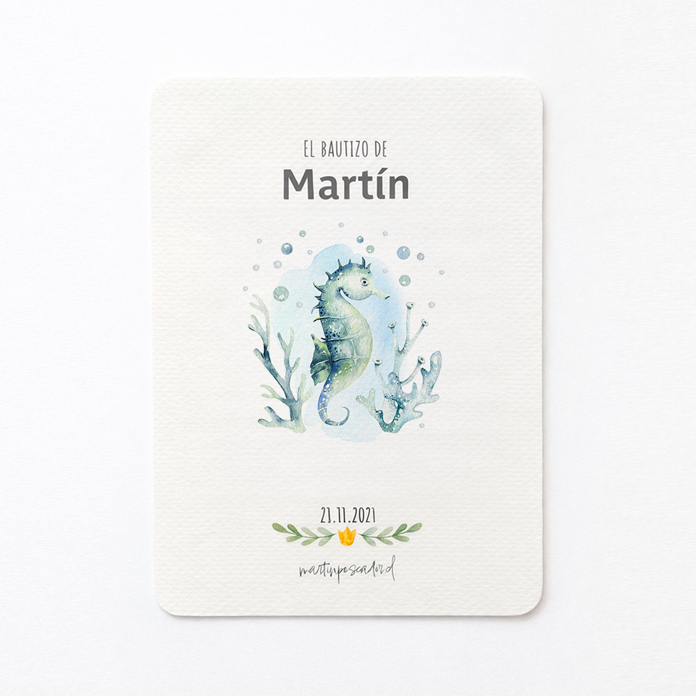 Santitos con motivos marinos (8u)