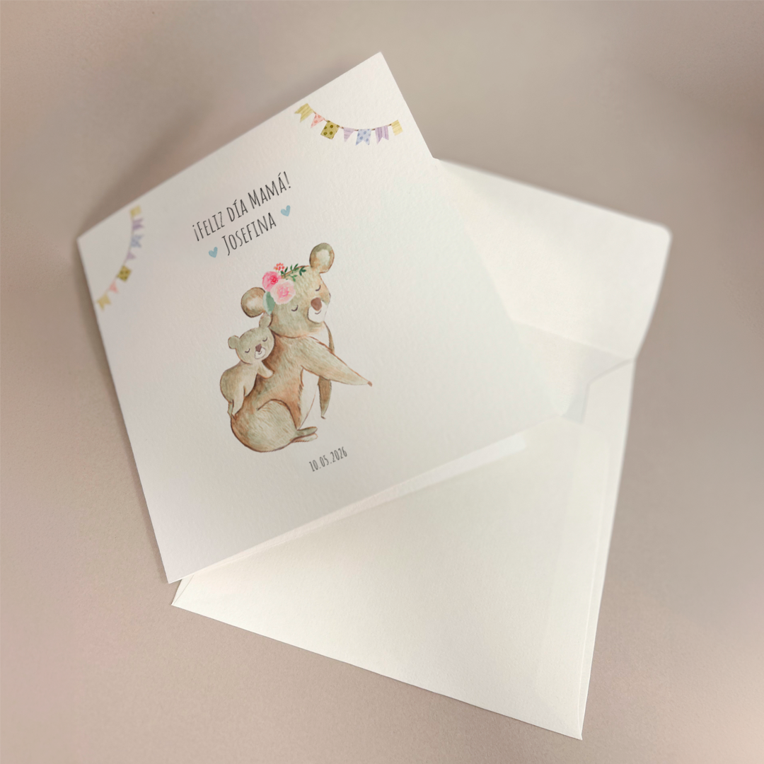 Tarjeta del día de la madre: Koala