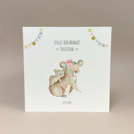 Tarjeta del día de la madre: Koala