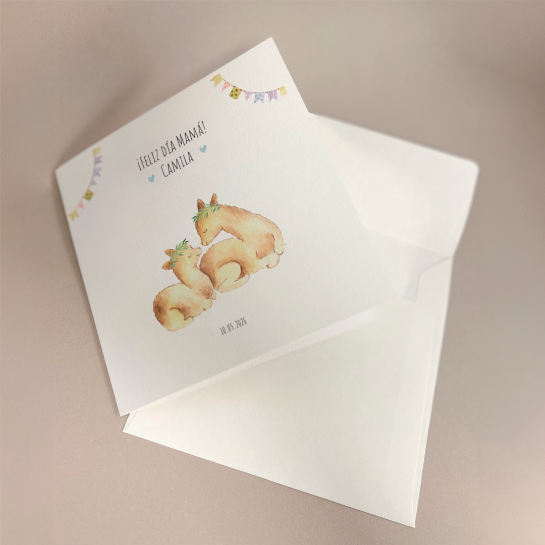 Tarjeta del día de la madre: Ciervos