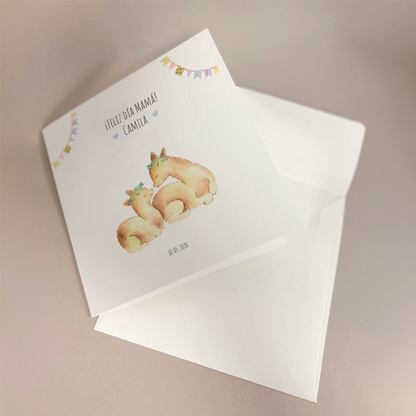 Tarjeta del día de la madre: Ciervos