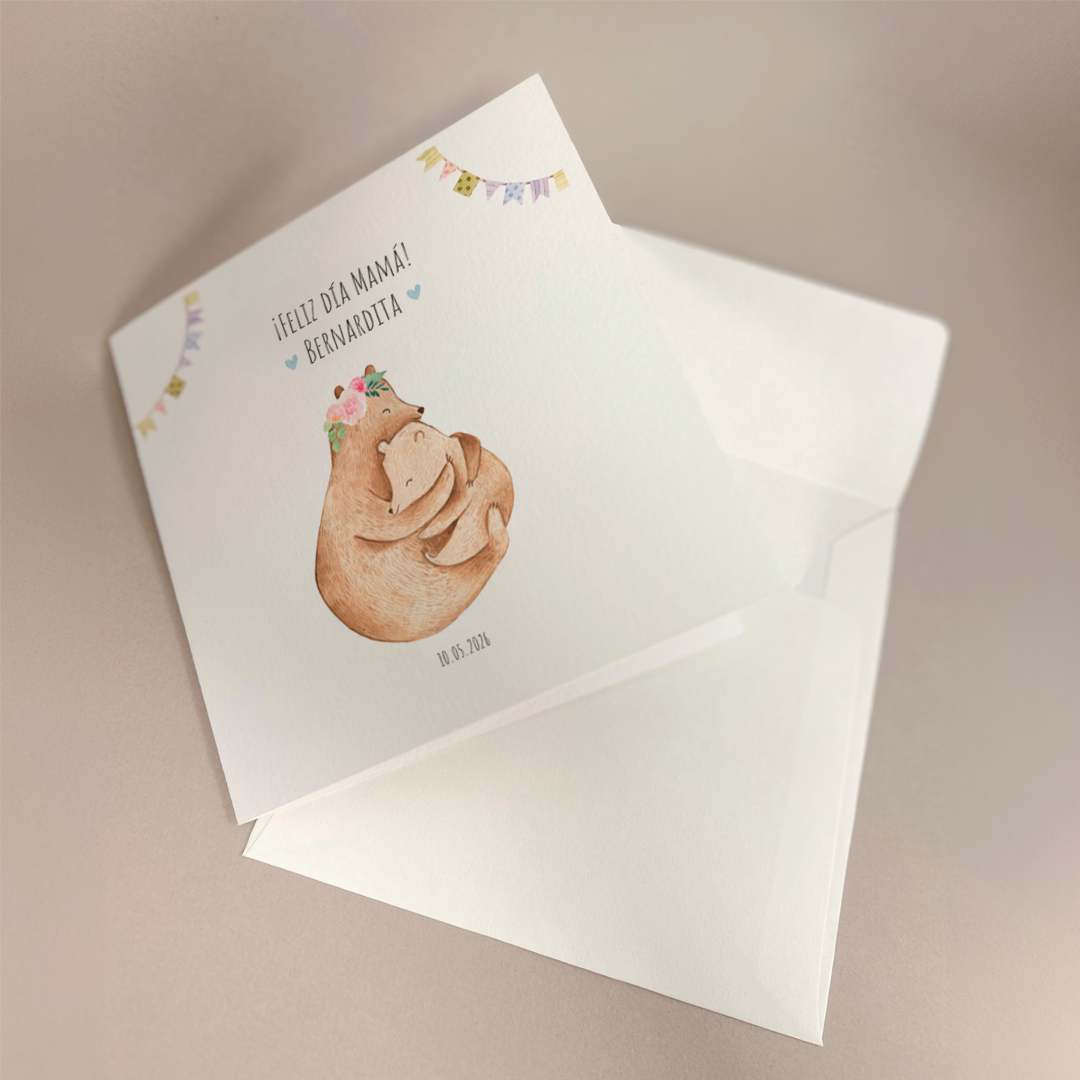 Tarjeta del día de la madre: Osos