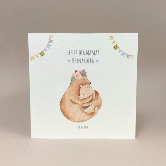 Tarjeta del día de la madre: Osos