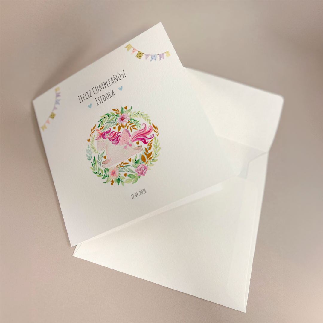 Tarjeta de felicitaciones: Unicornio