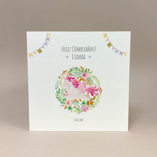 Tarjeta de felicitaciones: Unicornio