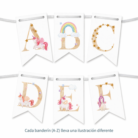 Banderines de unicornios